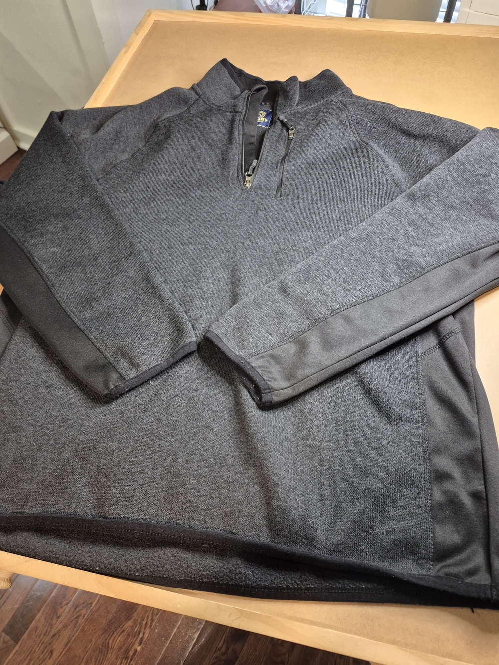 Rugby University Quarter-Zip Fleece Jacket - Charcoal 4653/4